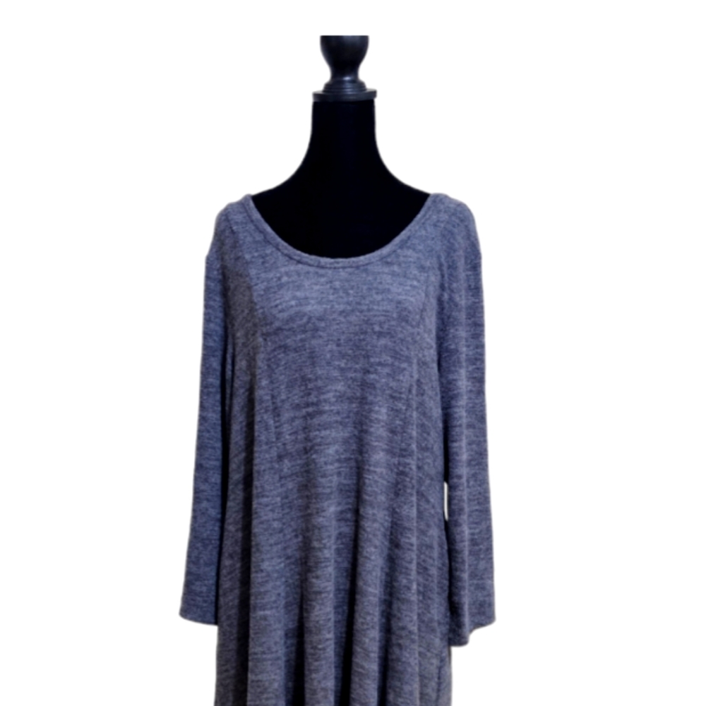TORRID Super Soft Skater Dress with Criss-Cross Back Gray size 1(14-16) 1X